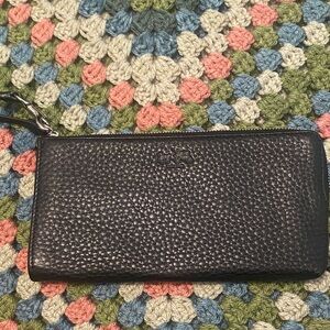 Coach Black Pebbled Leather Wallet